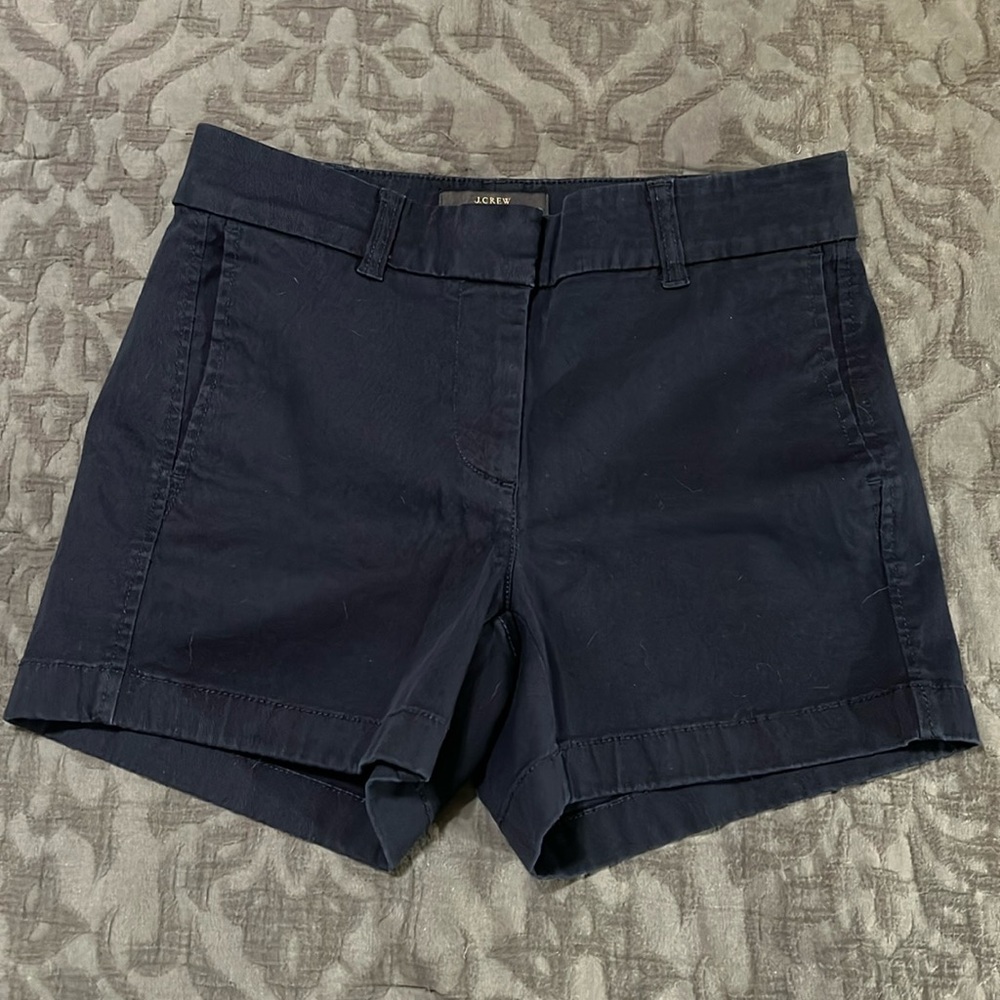 J. Crew•Navy Blue• Chino Shorts• Size 00 Women's